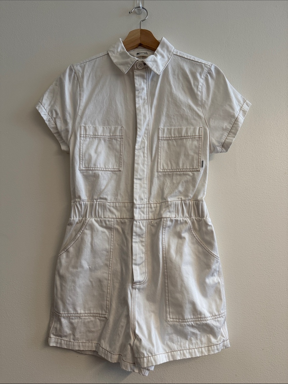Rolla’s white denim romper